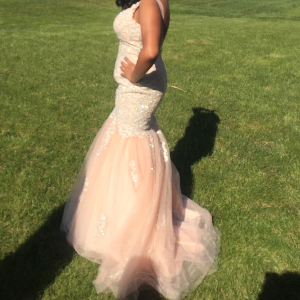 Peach Tiffany Designs Prom Dress